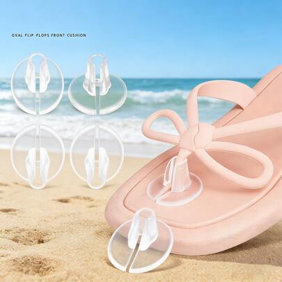 2 Pairs Transparent Gel Thong Sandal Pads, Soft Invisible Anti-Slip Forefoot Cushion Pads For Flip Flops