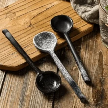 1 chiếc muỗng múc canh bằng gốm lớn, cán dài, chịu nhiệt, muỗng canh lớn sáng tạo. - Nhiều màu - Xem 5