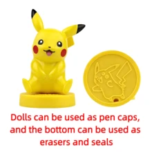 pokemon 6件正版Seal系列動物毛絨玩具，伊布、呆呆獸、Karara 動漫角色桌面裝飾模型娃娃收藏品，原裝盒裝 - 彩色 - 查看 3