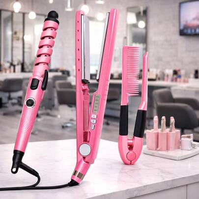 Plancha Alaciadora y Rizador 2 en 1 Profesional | Alisa y Riza el Cabello Fácil