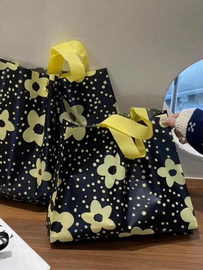 100个礼品手提袋，女士购物装饰袋，时尚装饰手提袋，以及派对和节日手提袋。可重复使用的包装袋，花纹包装袋，购物装饰包装袋，旅行户外收纳袋，加厚礼品收纳袋，适合携带衣物、鞋子和其他物品；便携大容量手提袋。适用于节日、婚礼、购物、生日礼物袋和派对礼物袋。