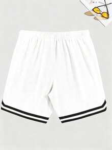 父親節禮物，夏季新款男士運動短褲，休閒，運動短褲，運動衫，男友風印花，男士運動服，男士長褲，抽繩腰部，籃球短褲，彈性輕量運動褲，適用於籃球，男士長褲，棒球，健身，跑步，訓練，健身，運動，戶外 - 白色 - 查看 7