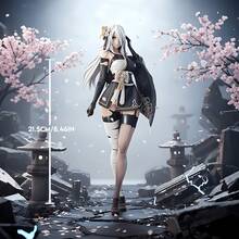 1 pieza Figura de anime 1%, de 21.5cm de altura, chica de estilo japonés de cabello blanco, accesorio decorativo adecuado para el interior del automóvil o el dormitorio - Multicolor - Ver 8