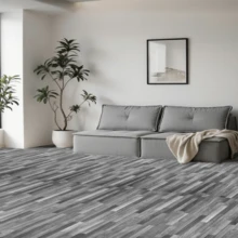 1 Roll, Brand New Self-Adhesive Floor Sticker, Gray Retro Texture, Peel And Stick, Customizable, Suitable For Home Decor, Room, Floor, Wall Wallpaper - Light Gray - View 10