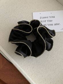 1pc Women's Satin Scrunchie, Elegant Hair Tie Accessory - Multicolor - View 8