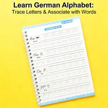 16-Page German Handwriting Practice Workbook, Suitable For Practicing Cursive Fonts, Learning German Alphabet, German Calligraphy Copybook, Writing Tracing Book, Lined Notebook, Groove Book - A - View 7
