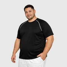 Kit Of 3 Dry Fit T-Shirts Plus Size G1-G3-Extra Size Plain Red-Royal Blue Men's  Contrast Colors Short Sleeve - Casual - Training - Gym - Sports - Exercise - Running - Party - Đỏ - Xem 2