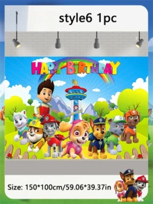 Paw Patrol 1 tấm phông nền sinh nhật hình chó, đồ trang trí tiệc lễ hội, đạo cụ dàn dựng bối cảnh, biểu ngữ sinh nhật hình chó hoạt hình, trang trí tiệc hoàn hảo, quà tặng bất ngờ, đồ trang trí tiệc lễ hội dành cho người hâm mộ, quà tặng lễ hội tốt nhất cho bạn bè, trang trí không khí tiệc tùng, trang trí tiệc hoàn hảo. - Nhiều màu - Xem 13