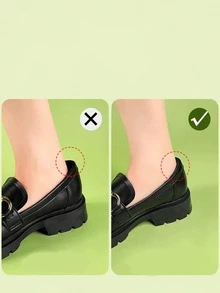 2pcs Women's Comfortable Anti-Friction Soft Silicone Shoe Heel Pads - Clear - View 2