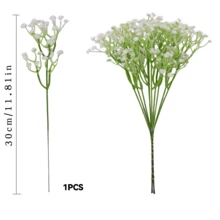180pcs White Star Flowers, Artificial Bouquet, Suitable For Home Decoration, Tabletop Decoration, DIY Flower Arrangement, Decoration For Weddings And Festival Parties, Indoor And Outdoor Garden Decoration, Weddings, Parties And Room Decoration. - White - View 13