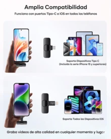 Micrófono Inalámbrico con Reducción de Ruido Inteligente – Audio Profesional para Celular y Streaming - A - Ver 6