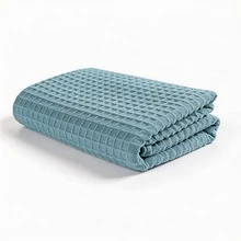 1 pieza Toalla de textura de gofre ultra suave, azul - Azul Marino - Ver 11