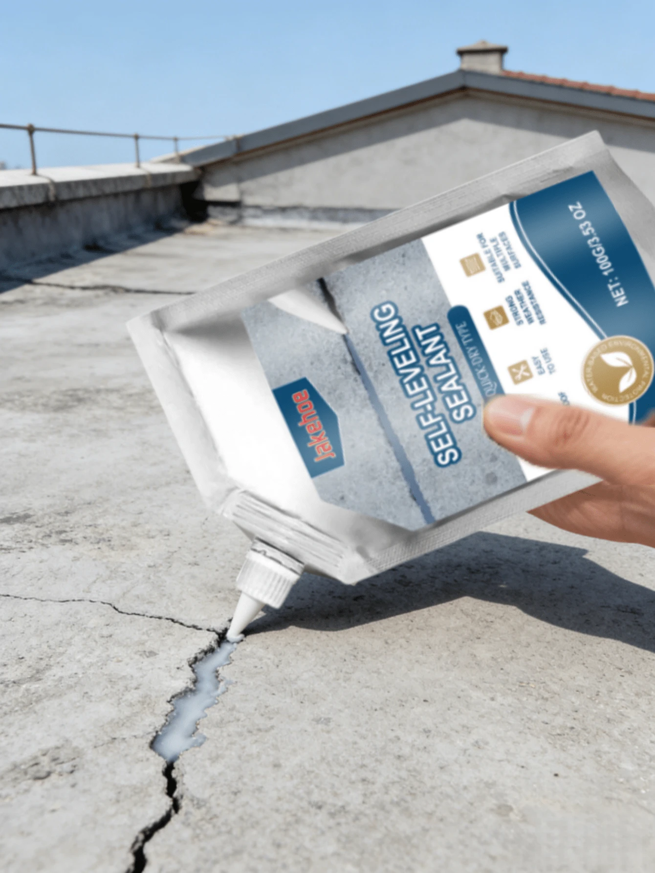 jakehoe Keo chà ron chống thấm, keo trám khe nứt gạch và sàn chống thấm nước và rò rỉ (Giao hàng ngẫu nhiên mẫu mới và cũ)