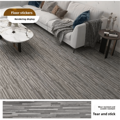 1 cuộn, decal dán sàn tự dính hoàn toàn mới, màu xám, họa tiết cổ điển, dễ dán, có thể tùy chỉnh, thích hợp cho trang trí nhà cửa, phòng ốc, sàn nhà, tường.