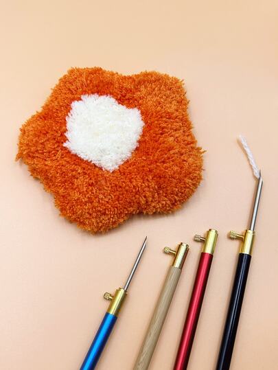 3 Interchangeable Punch Needles, Adjustable Metal Length, 3 Hole Sizes, Punch Embroidery DIY Creation Tool, Ceramic Art Hole Puncher, Beginner-Friendly Zero-Based Therapeutic Handcraft Tool