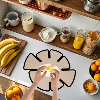 1 Tấm lót làm bánh thiết yếu! Tấm lót ủ bột chống dính, giúp quá trình ủ bột bánh mì trở nên cực kỳ dễ dàng, tấm lót nướng bánh mì bằng silicon cỡ lớn, có thể tái sử dụng.