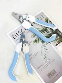 Professional Blue Stainless Steel Pet Nail Clipper Trimmer With Guard For Small Dogs Cats Non Slip Grip Handle Painless Nail Pet Grinder Grooming Tool Home Use Easy Trim Paw Care Supplies - View 2