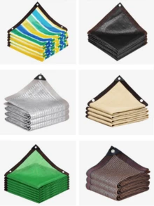 Esta malla de sombreado solar resistente a los rayos UV está disponible en 12 tamaños diferentes, es duradera y resistente al desgarro, y es fácil de instalar en balcones, patios y piscinas, proporcionando un excelente sombreado solar, pantalla y protección de privacidad. - Verde - Ver 2