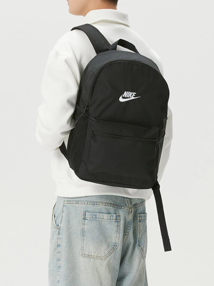Nike 刺繡標誌 織品 雙肩包 男女同款情侶款 黑色 - 黑色 - 查看 1