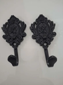 2 chiếc móc treo hình cỏ ba lá tối giản hiện đại, dùng để treo rèm cửa, móc treo rèm tường, móc treo rèm tắm, móc treo áo khoác. - Xem 7