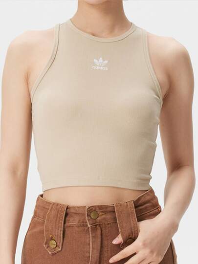  adidas originals Top ESSENTIALS RIBBED 圓領修身套頭 運動背心 女款