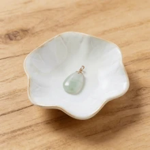 1pc Jewelry Tray, Ceramic Flower Shaped Catchall Dish, Desktop Organizer, Entryway Key & Jewelry Holder. Made Of High-Temperature Fired Ceramic, With A Fine And Smooth Texture, Glossy Glaze That Is Easy To Clean, And Gilded Edge Craftsmanship Adding An Elegant Touch. - Beige - View 11