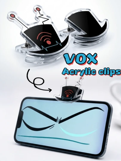 Kẹp hai mặt bằng acrylic phiên bản giới hạn VOX | Giá đỡ để bàn trang trí hoạt hình sáng tạo, phụ kiện sưu tầm trong suốt cao
