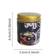 1 pote adesivo desodorizante, frasco para armazenamento de tabaco, pote plástico hermético com adesivo holográfico de desenho animado, armazenamento de ervas, mantém os itens frescos por dias, pote hermético à prova de umidade, recipiente multifuncional para armazenamento hermético e à prova de odores. - Estilo 1 - Ver 4