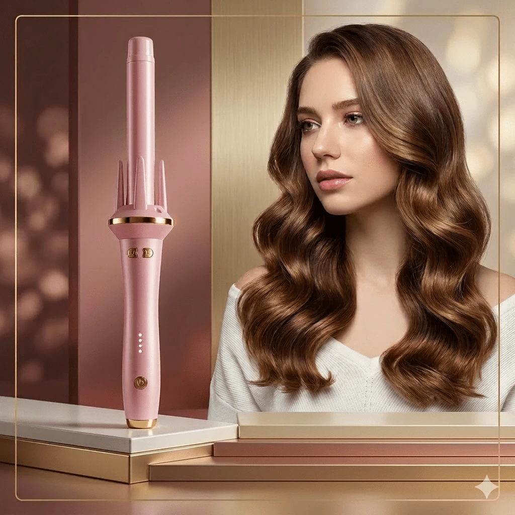 Rizador de Cabello Automático Profesional – Ondas Perfectas y Peinado Fácil en Casa ‍♀️✨ - Tipo de Enchufe A Japonés (100V) - Ver 1