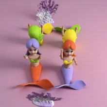 兒童美人魚泳池玩具 透明貝殼美人魚 夏季泳池派對禮物 沙灘玩具 泳池玩具 洗澡玩具 - 彩色 - 查看 10