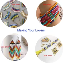 3mm Czech Glass Seed Beads, Multi-Color Glass Beads For Jewelry Making, Women & Girls Friendship Bracelets, DIY Bracelets & Necklaces - Multicolor - View 2