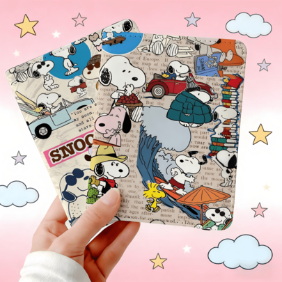 SNOOPY 1个RFID屏蔽旅行护照夹/卡包，情人节、生日、毕业典礼的理想礼物