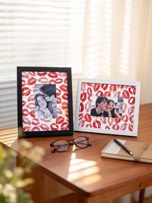 1件装DIY唇印相框，创意手工情人节/周年纪念礼物 - 6吋 - 查看 2