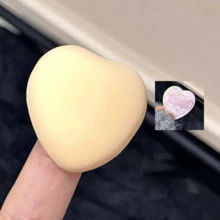 5pcs Pinch Thumb Makeup Sponge Set, Flocked Powder Puff Makeup Applicator, Dry & Wet Use With Case - Multicolor - View 5