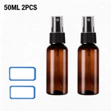 100ml Refillable Brown Plastic Spray Bottle, Travel Spray Bottle Suitable For Perfume And Liquid Cosmetics, Amber Plastic Bottle With UV Protection - Brown - View 13
