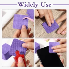 2000/1000/200 片装指甲清洁湿巾 - 专业无绒指甲油卸除棉片，UV凝胶清洁湿巾，无香型指甲准备和抛光清洁工具（紫色） - 紫色 - 查看 3