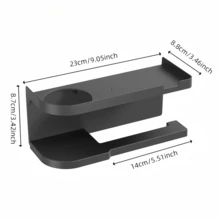 1pc Wall-Mounted Toilet Paper Holder With Shelf, Dual-Use Bathroom Organizer Accessory, Tissue Box Dispenser, Bathroom Decor, Suitable For Home And Hotel Use - Affordable Luxury - View 5