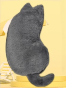 1 pieza Estuche para lápices con diseño de gato de Japón, estuche de gran capacidad para útiles escolares, nuevo estuche para lápices con gato 2025 de alta calidad y diseño adorable y único de muñeca de peluche - gris - Ver 8