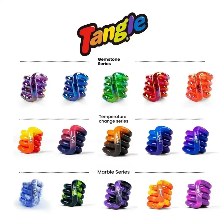 Tangle官方正品扭扭玩具 - 温度变化系列、云朵系列、弹珠系列、梦幻石系列、金属系列、纹理系列、减压玩具，适用于多动症患者专注力训练的指尖玩具