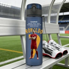 FIFA FIFA 2026世界盃 C羅 #7 粉絲水杯，EPDM材質，防漏大容量，便攜足球支持者水杯，適合健身、訓練與戶外，葡萄牙球迷禮物 - 彩色 - 查看 11