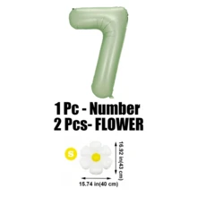 MECRLA 1pc 32"/40" Star Space Olive Green Number Balloons (Latex Balloons Need To Be Purchased Separately) Back To School Valentine Day - Olive Green - View 24