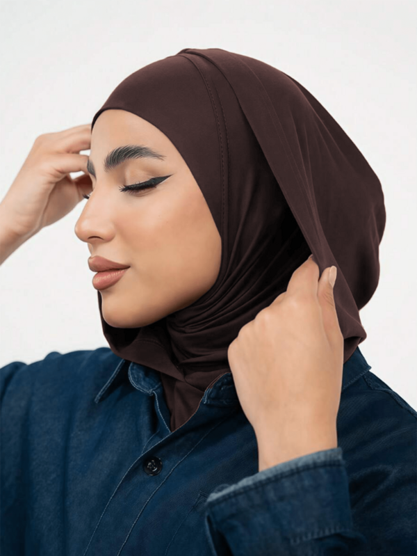 1件装女士纯色拉法帽滑雪面罩颈部保暖弹性头带头巾，透气舒适弹力宽边吸汗多功能运动头饰，简约时尚围巾，帽子和配套头带合二为一，易于佩戴，时尚有型