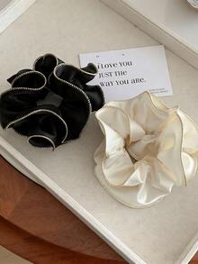 1pc Women's Satin Scrunchie, Elegant Hair Tie Accessory - Multicolor - View 7