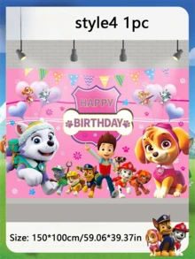 Paw Patrol 1 tấm phông nền sinh nhật hình chó, đồ trang trí tiệc lễ hội, đạo cụ dàn dựng bối cảnh, biểu ngữ sinh nhật hình chó hoạt hình, trang trí tiệc hoàn hảo, quà tặng bất ngờ, đồ trang trí tiệc lễ hội dành cho người hâm mộ, quà tặng lễ hội tốt nhất cho bạn bè, trang trí không khí tiệc tùng, trang trí tiệc hoàn hảo. - Nhiều màu - Xem 10