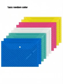 10 piezas Bolsas de documentos transparentes clásicas tamaño A4 al por mayor, carpetas de archivo estilo sobre impermeables, material de oficina y estudio, sobres de archivo minimalistas y prácticos, esenciales para compras a granel - bolsa de documentos - Ver 13