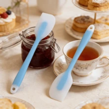 Silicone Spatula 2/4 Packs - Heat Resistant 450°F Flexible Turner - Non-Stick Kitchen Utensil, Seamless Dishwasher (Mint) - Mint Blue - View 10