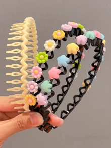 1个发圈造型工具，防滑可爱卡通发夹发饰 - 彩色 - 查看 2