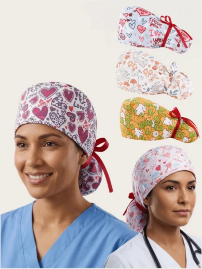 女士手术帽/护士帽/多功能发圈，适合酒店/餐厅员工或食品加工工人佩戴