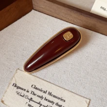 1pc Metal Resin Square Water Drop Fashionable Minimalist Hair Clip (Duck Mouth Clip) - Multicolor - View 13