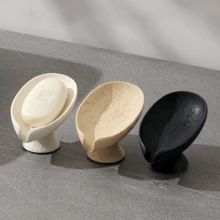 3D Printed Leaf-Shaped Self-Draining Soap Dish, Suitable For Keeping Soap Dry In Shower, Bathroom Sink, Kitchen Counter Or Bathtub, Appearance Similar To Gypsum Stone - Plaster Soap Box - View 3